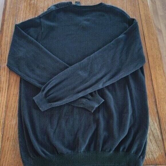 Claiborne Sweater Men's Dad's Large Blue Argyle Cotton grandpacore golf Academia - Picture 2 of 5